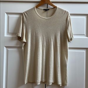 John Varvatos Collection washed linen T-shirt